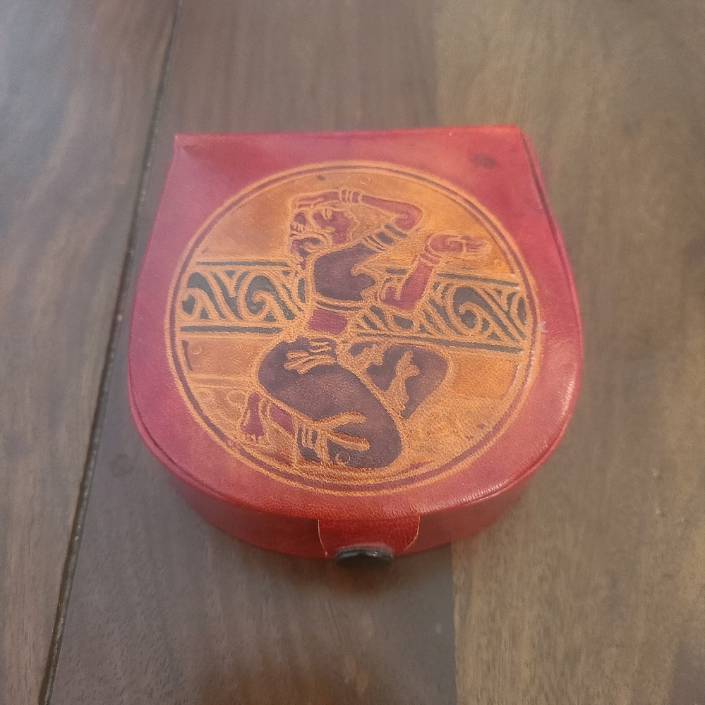 Vintage Leather Travel Case from India